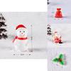 Adorable Mini Christmas Ornaments Featuring Resin Santa And Snowman Micro Landscapes