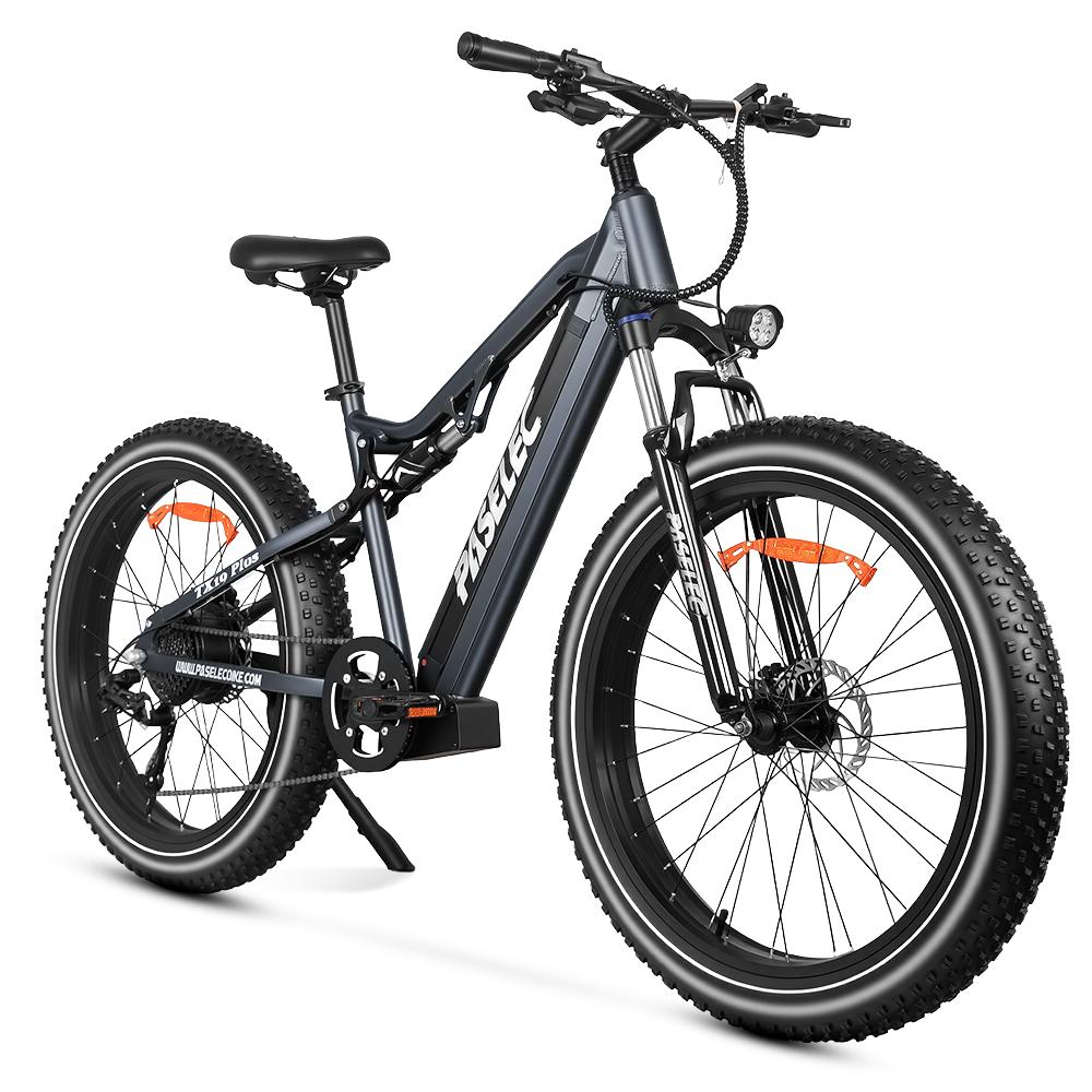 PASELEC TX19 PLUS Electric Adult Bicycle 500W Motor Men's E-Mountain Ebike 48V19.2AH Battery All-Terrain E-Bike 26*4.0 Inch Fat Tire Electric Bike