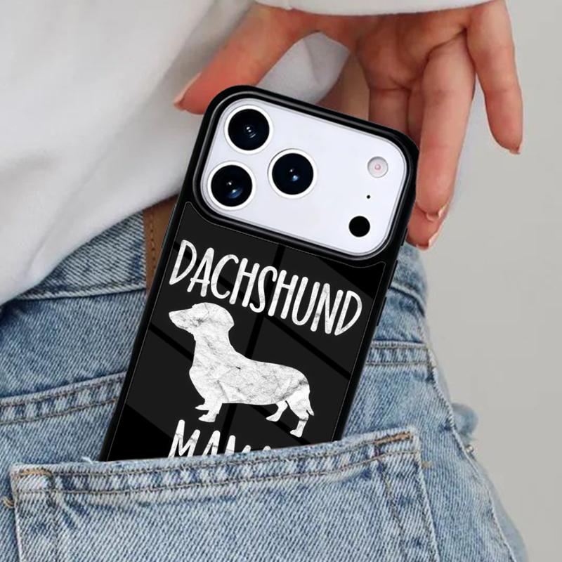 Dachshund Dog Mom Phone Case for iPhone 16e 15 14 13 12 17 Pro Max Plus Air 17pro Cover Coque