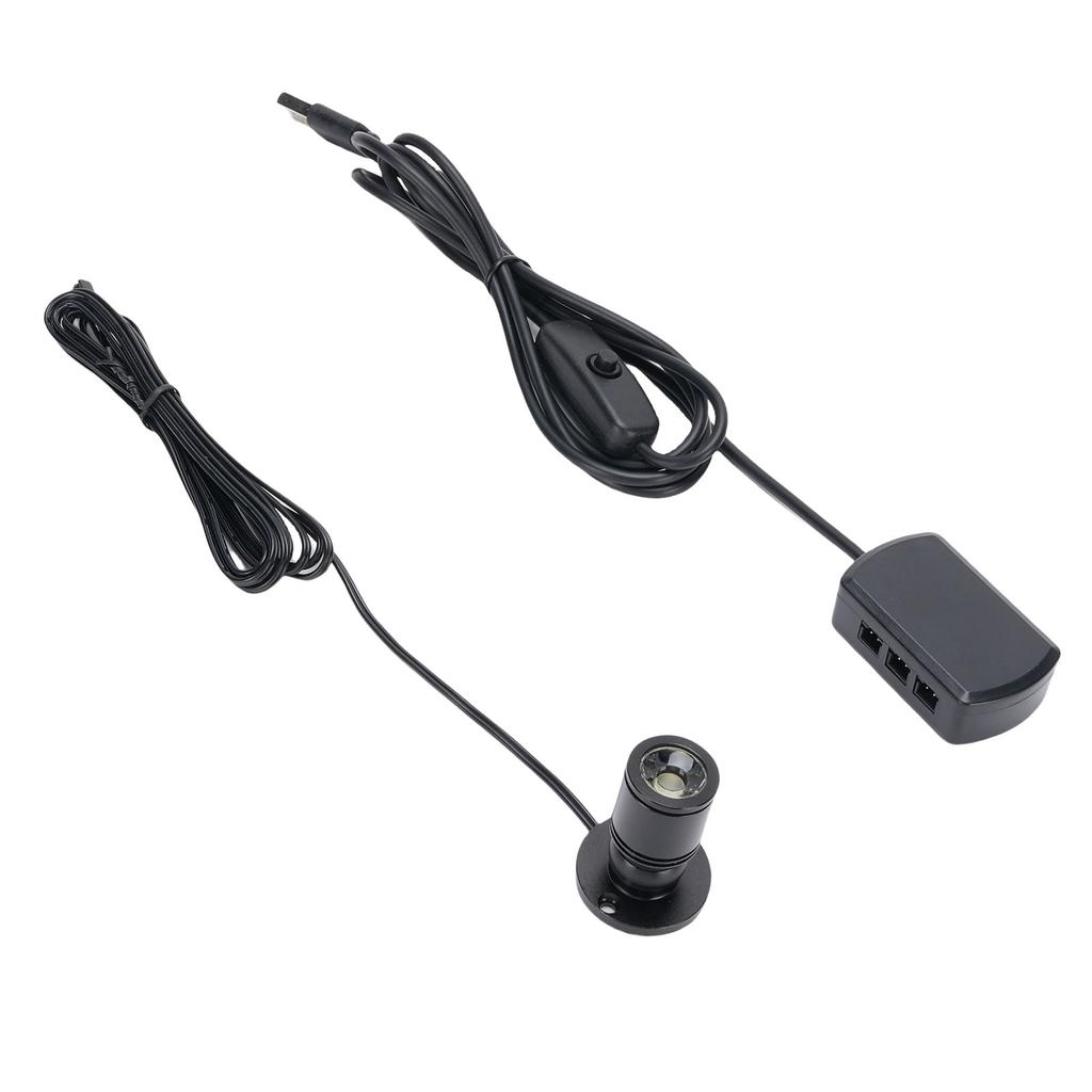 6 Stück USB Mini-Spotlights 360 Grad drehbar Schmuckvitrinen-Ausstellungsleuchten Aluminiumlegierung Vitrinenleuchten für