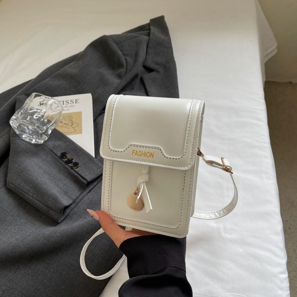 

Oil Wax Leather Small Square Bag Unique Shoulder Bag Temperament Crossbody Bag Commute белый