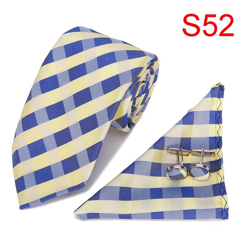 7.5Cm Business Tie Men'S Tie Set, Wedding Polyester Tie Gift Box