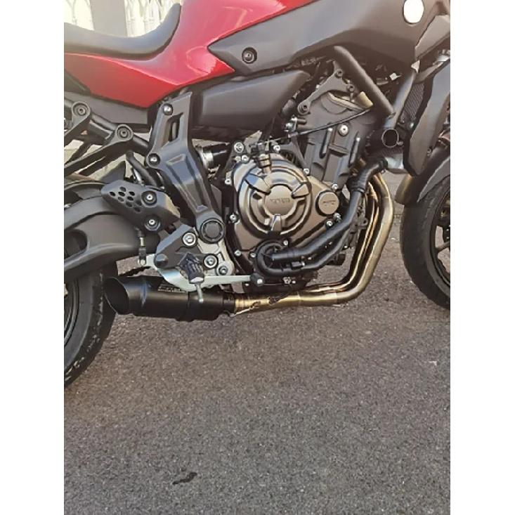 For Yamaha YZF R7 2014-2024 MT07 FZ07 XSR700 Tracer 7 Motorcycle Exhaust Header Muffler Pipe Escape 51MM Slip-On Connecting Pipe