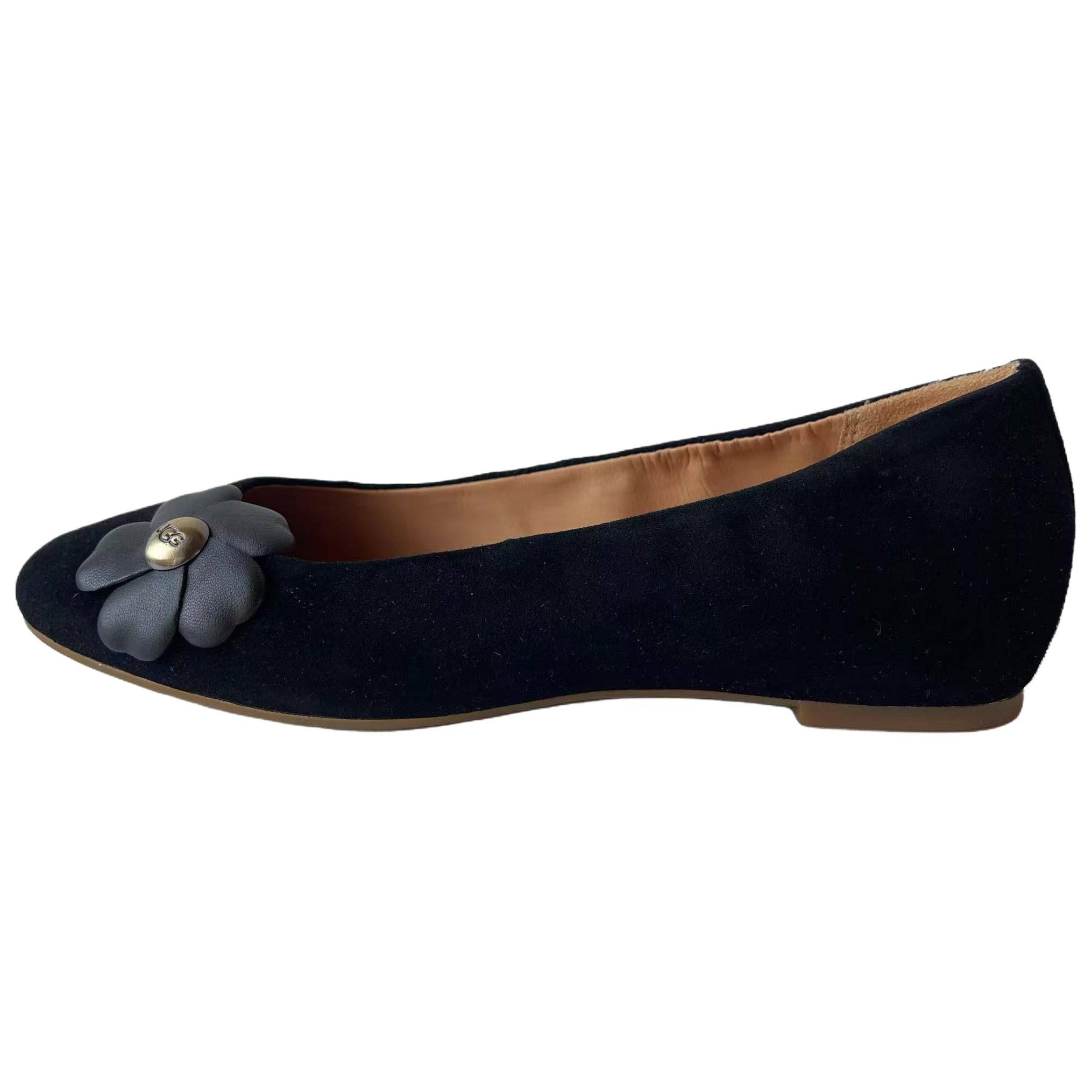 UGG Thea Poppy Sheepskin Casual Slip-On Shoes Women Shoes Black 1092585-BLK 39