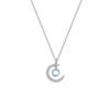Moonstone Zircon Moon Charm Necklace Creative Elegant Clavicle Chain Party Jewelry For Women Choker