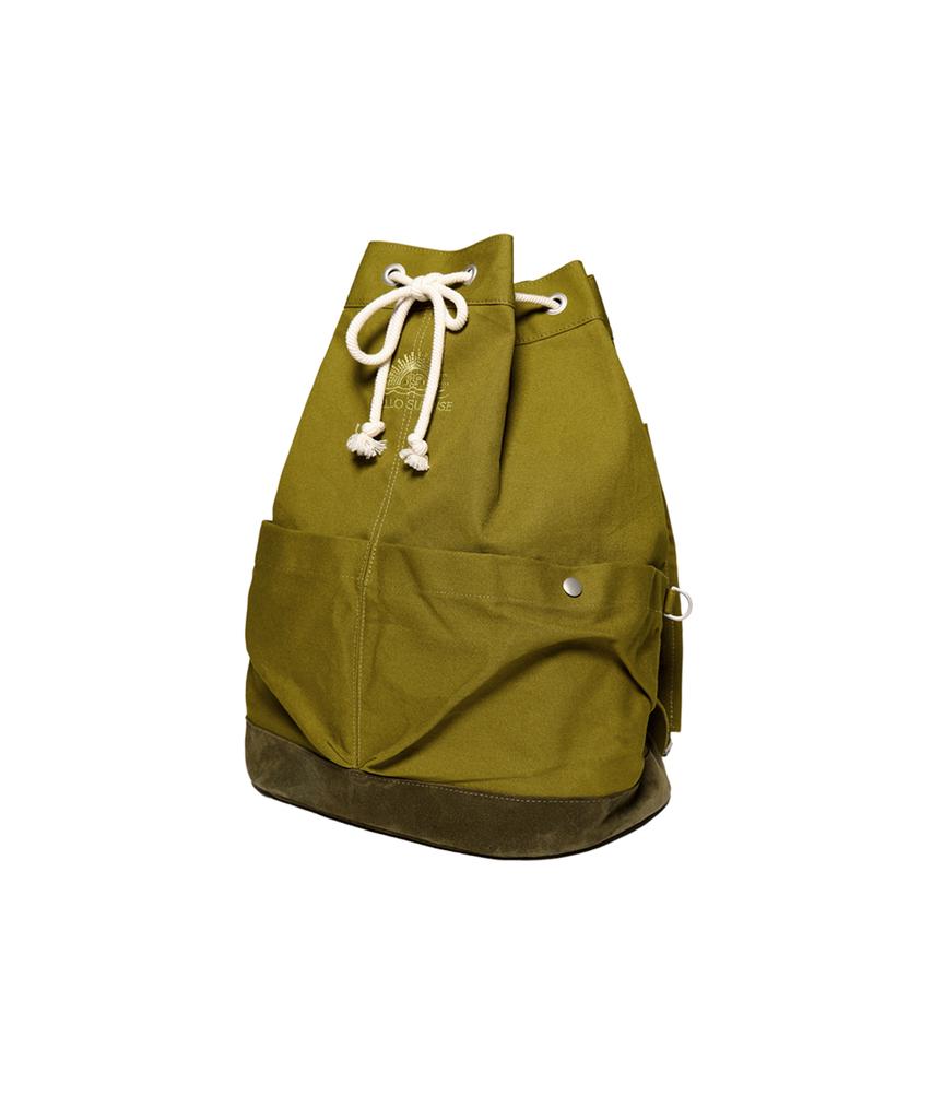 Hello Sunrise Hs Canvas Duffle Backpack_Olive Green & Khaki
