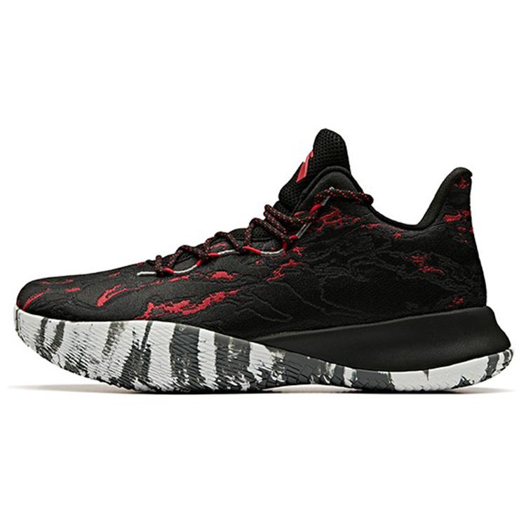 New Anta Pallas Performance Basketball Shoes Men's Black Red 11941621-5