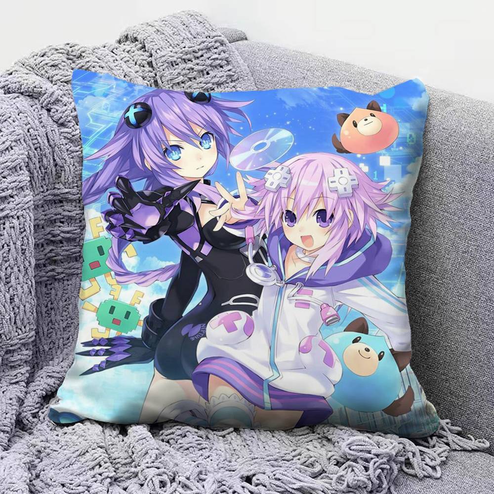 

Hyperdimension Neptune Game Anime Girl Pillow Covers Home Sofa Cushion Covers and Aecorative Custom 30X30cm