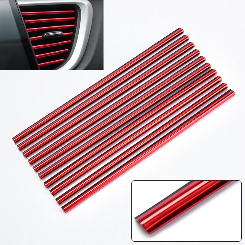 10 pieces of 7.87-inch automotive air conditioner vent decorative strips U-shaped decorative strips