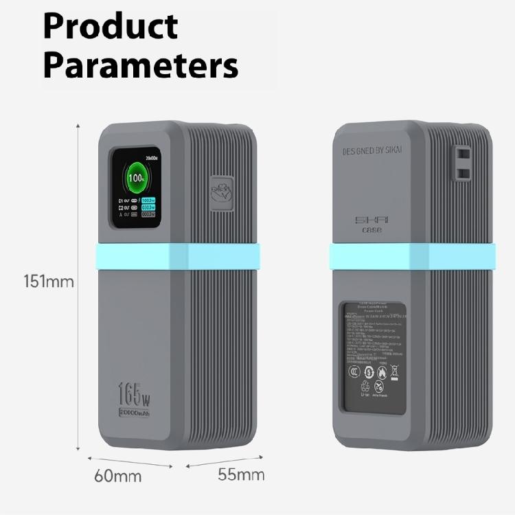 Silicone Protector For 165W Power Adapter Integrated Cable Smooth Quick Installation Wrap Dustproof Protective Shell