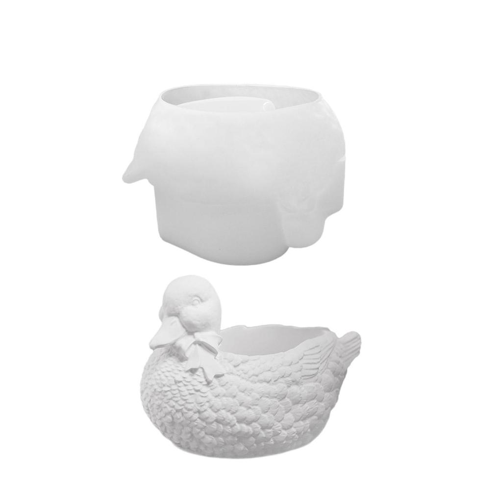 Silicone Crafting Mold Elegant Duck Shape Candle Holders Moulds Candle Organizers Moulds Suitable for Hand-Making