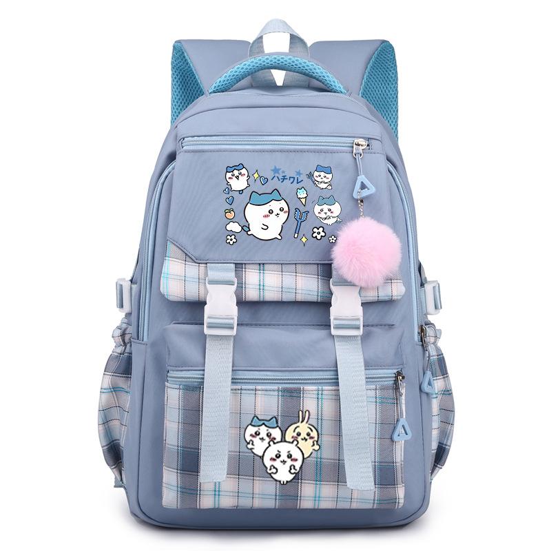 Jiikawa Wow School Bag New Chiikawa Girls Backpack for Primary and Secondary School Students Cute College Style Backpack