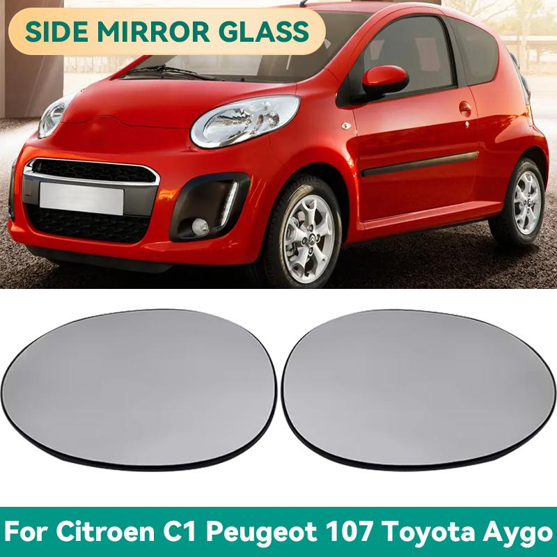 

Glass rear view mirror with N heating,rear view mirror for Citroen C1 Peugeot 107 Toyota Aygo 2005 2006 2007-2013 No Heated Right