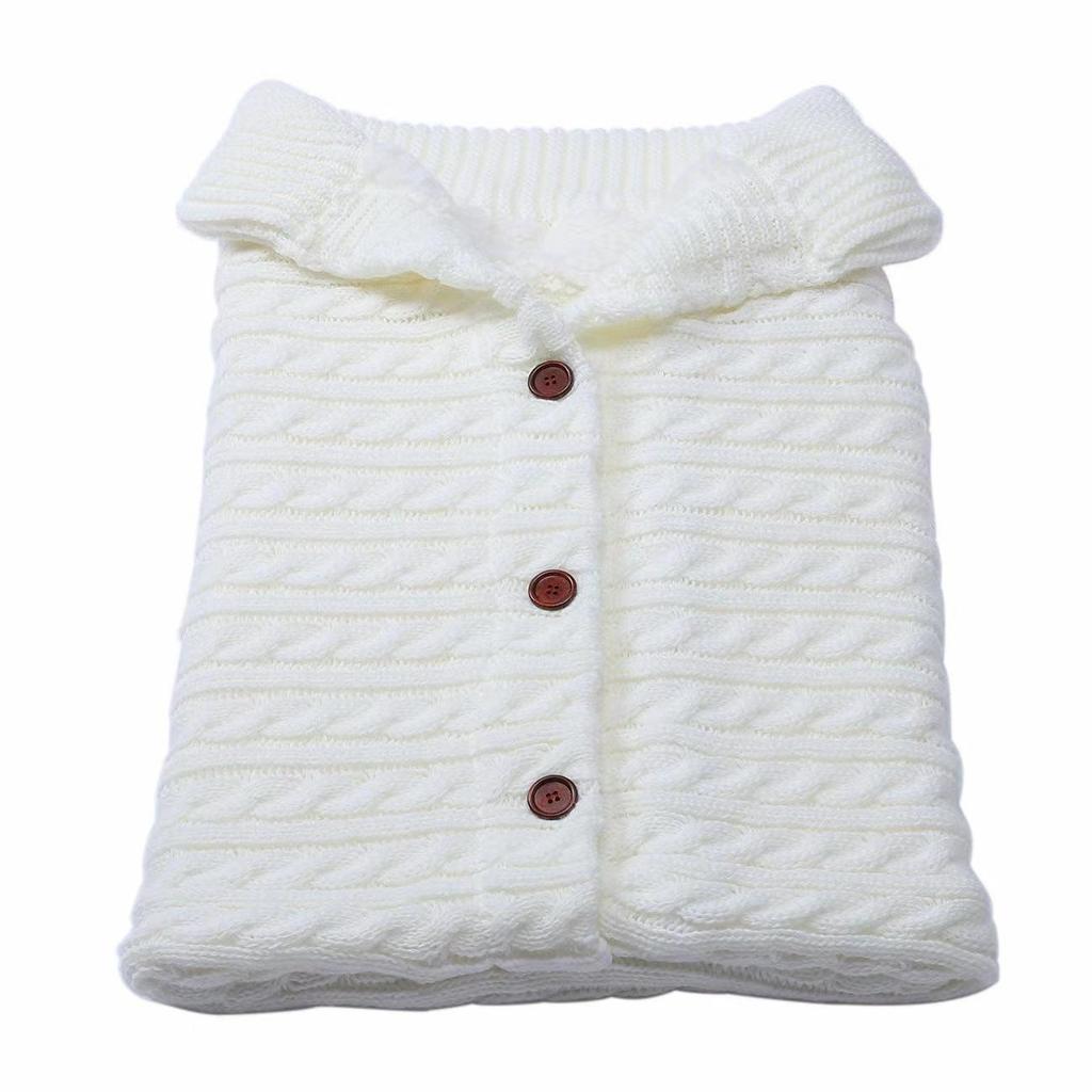 Velvet-Lined Knitted Baby Stroller Sleep Sack