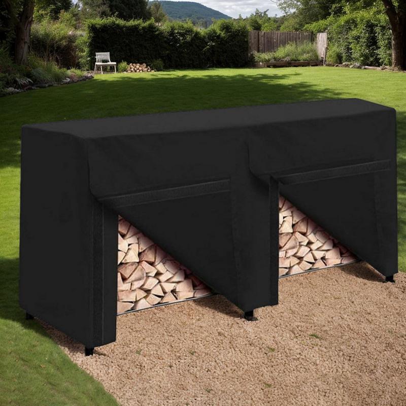 Firewood Storage Cover Oxford Fabric Waterproof Firewood Rack Cover Adjustable Outdoor Supplies Weather Resistant Protection