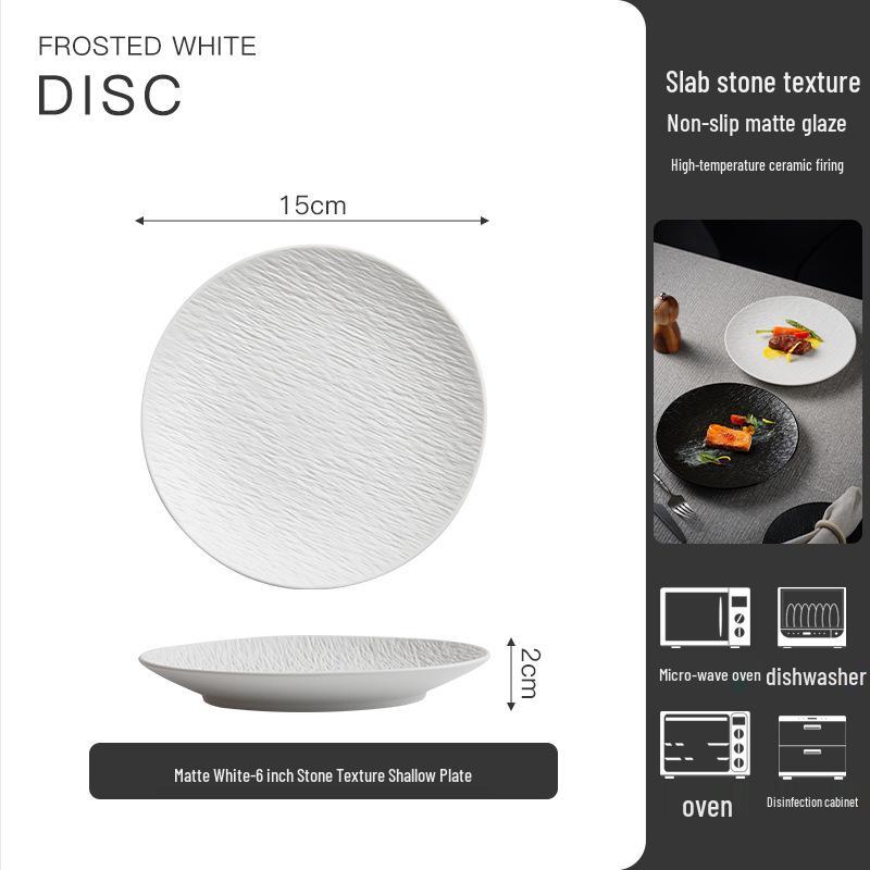Ceramic Matte Steak and Pasta Dining Plate