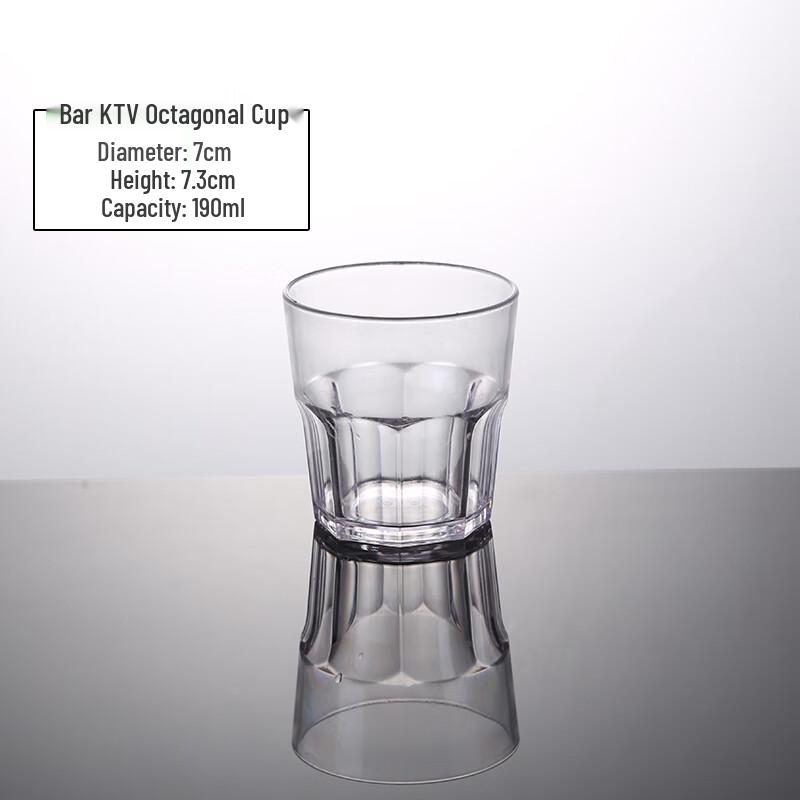 Qianxing Transparent PC Acrylic Octagonal Beverage Cups