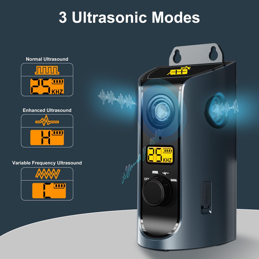 PATPET U13 Portable Ultrasonic Anti Barking Device Dog Solar Charging Dog Pet Training High Frequency Flash Rechargeable Home 4