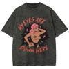 Hang In There It Gets Worse Men Women Unisex Harajuku Vintage Washed T-Shirt Ropa Hombre Streetwear Retro Cotton T Shirts