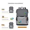 Men's Large Capacity PU Leather Travel Backpack with Functional Workwear Design