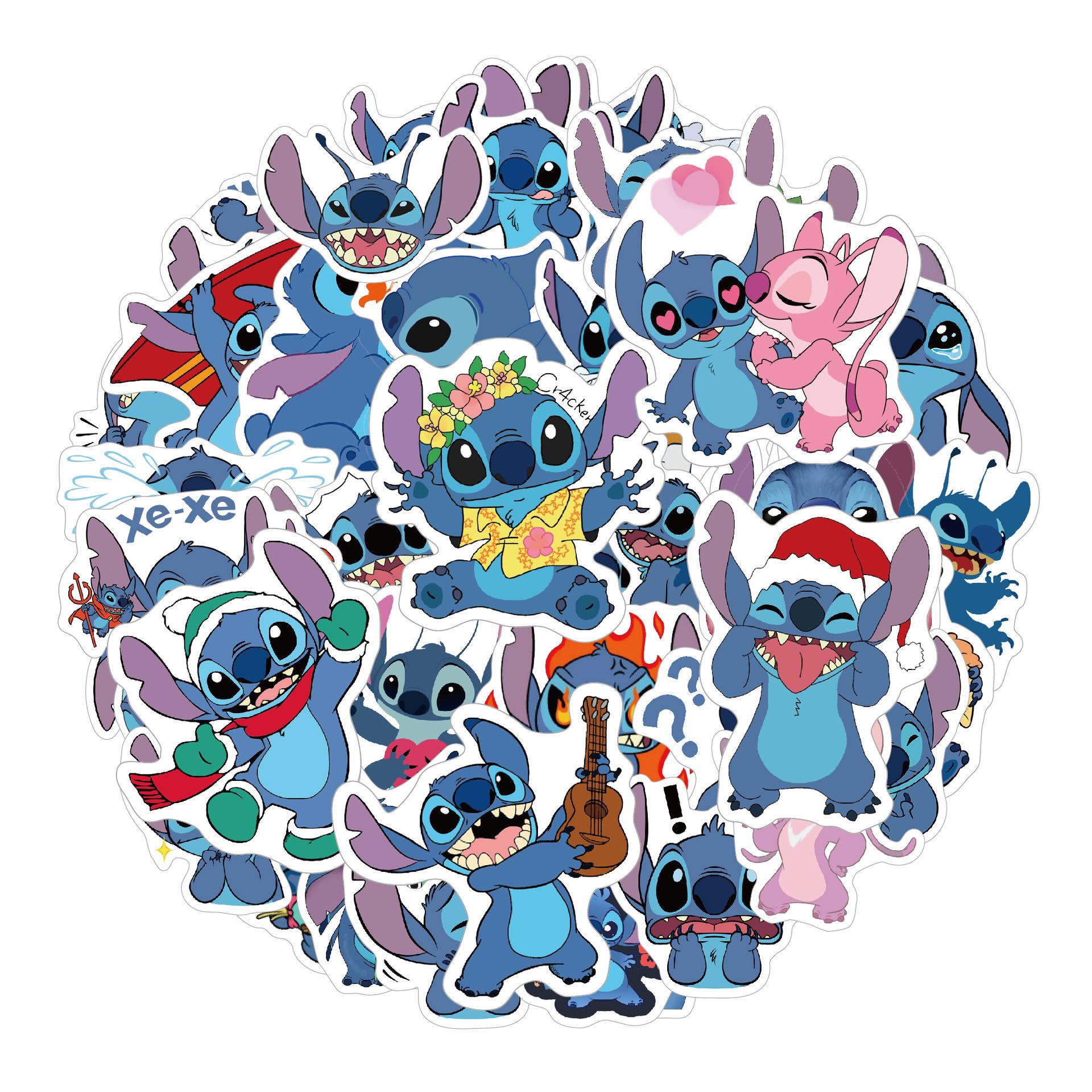 50 Cartoon Animation Sticker Sheets for Suitcases 01