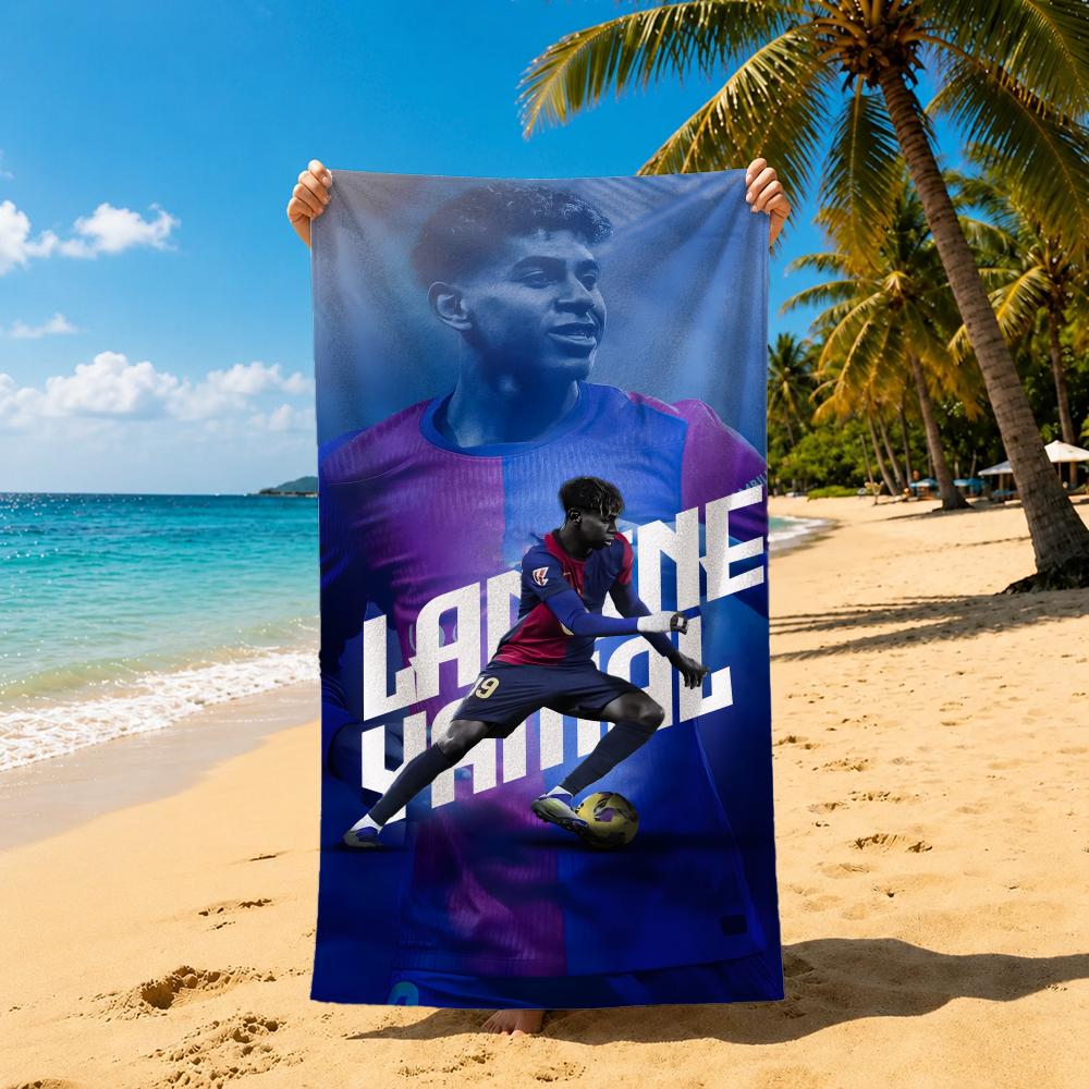 Athlete L-Lamine Y-Yamals Towel Towel Soft Pool Gift For Travel Gym Shower Cool Camping Quick Dry Sports Large Beach Towel