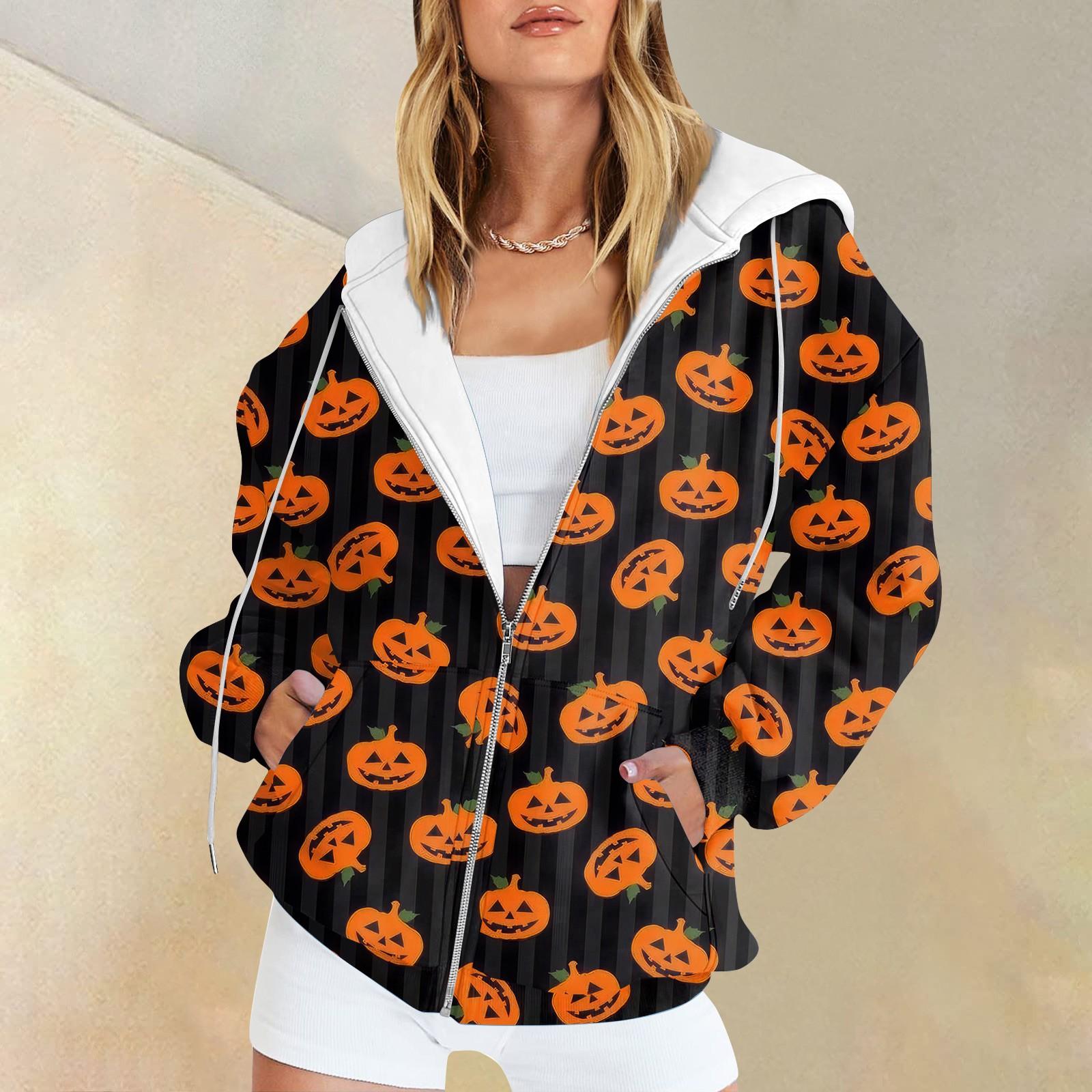 

Женские повседневные модные принтованные пуловеры с длинным рукавом, толстовки с капюшоном на молнии, пальто S