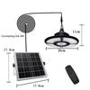 136LEDs Solar Pendant Lamp Garage Light Indoor Outdoor Hanging Lights with Remote Controller IP65 Waterproof  for Shed