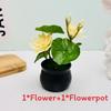 Lotus Plastic Potted Green Plant Potted Plant For Home Living Decor Room