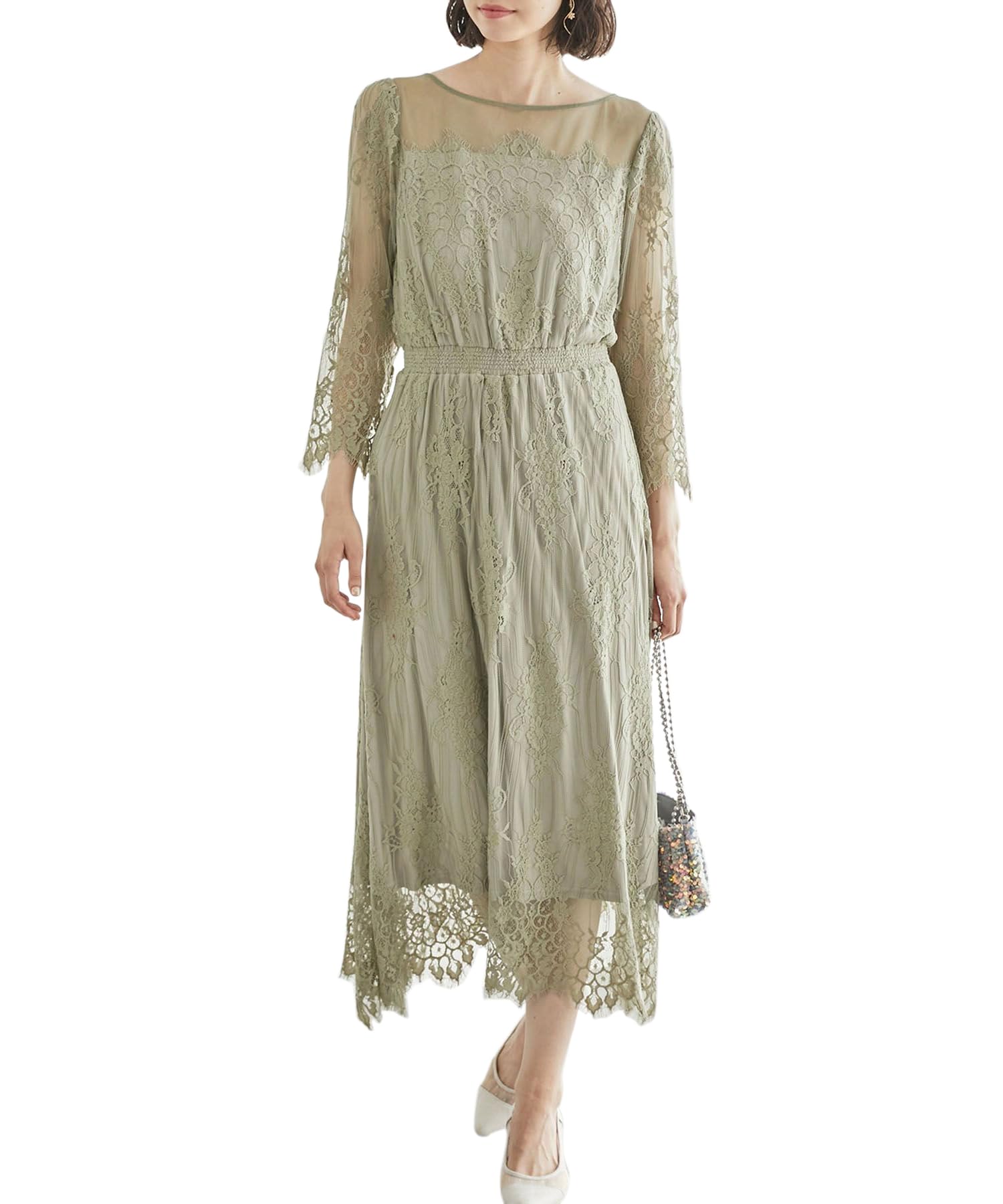 

ROPE PICNIC Mon Кружево Идеально для Светло-зеленого платья E toile, Свадеб, Женское, (33)