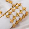 1M Stainless Steel Hip Hop Punk Butterfly Heart Ocean Shell Chain DIY Jewelry Necklace Bracelet Gold Plated Necklace Components