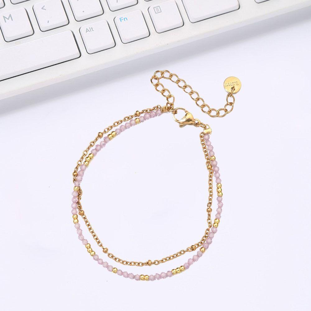 Adjustable Bohemia Colorful Bead Bracelets Waterproof Double French Pendant Jewelry Accessories