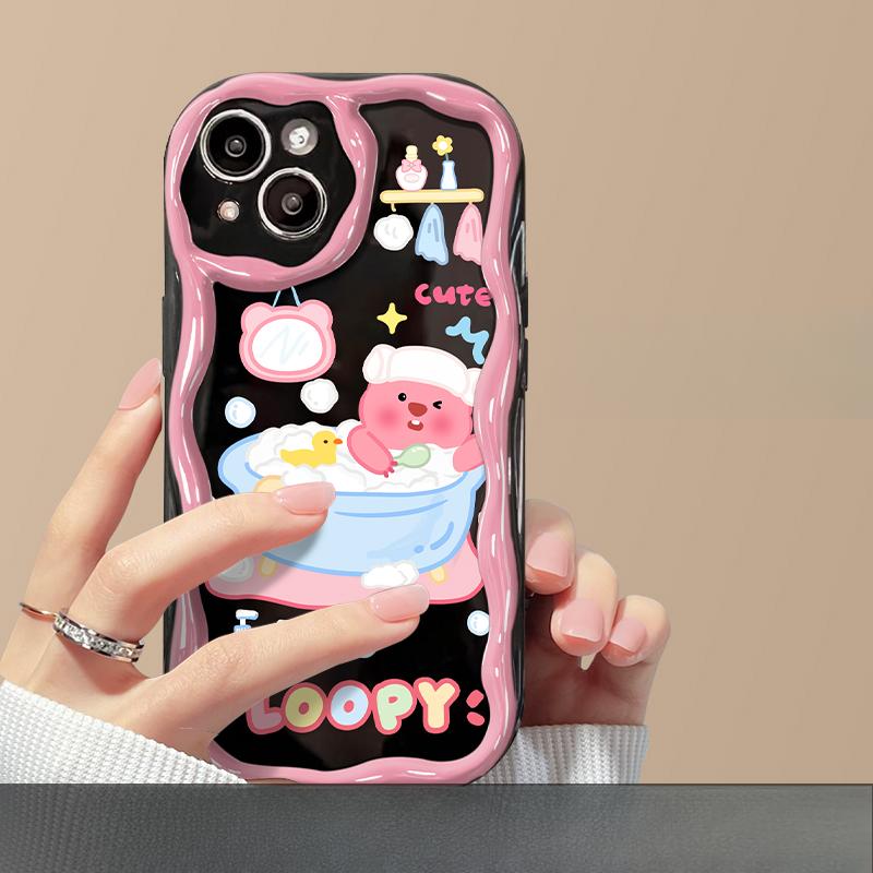 Anwendbar auf Apple 15promax Handyhülle IPhone 14/13 Niedlicher Cartoon-Ständer 11/12 Silikon Xs Sturzsicher