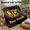 JCB Custom Flannel Throw Blanket Print Your Name Text Soft Warm Blanket Holiday Present
