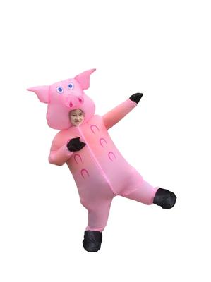 DAIFUQIHUA Inflatable Pig Costume Full Battery or USB Includes Fan and School Cultural Christmas Set, Body, Air-Filled, Durable, Waterproof,