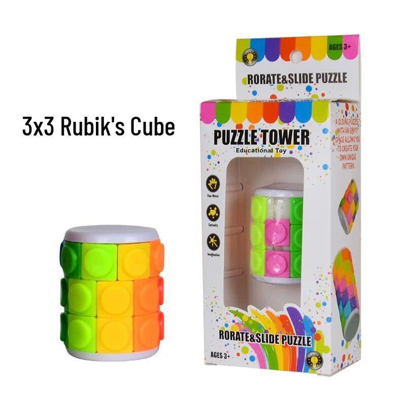 

Kids Educational 3D Magic Tower Puzzle: Stress Relief DIY Rubik s Cube Toy