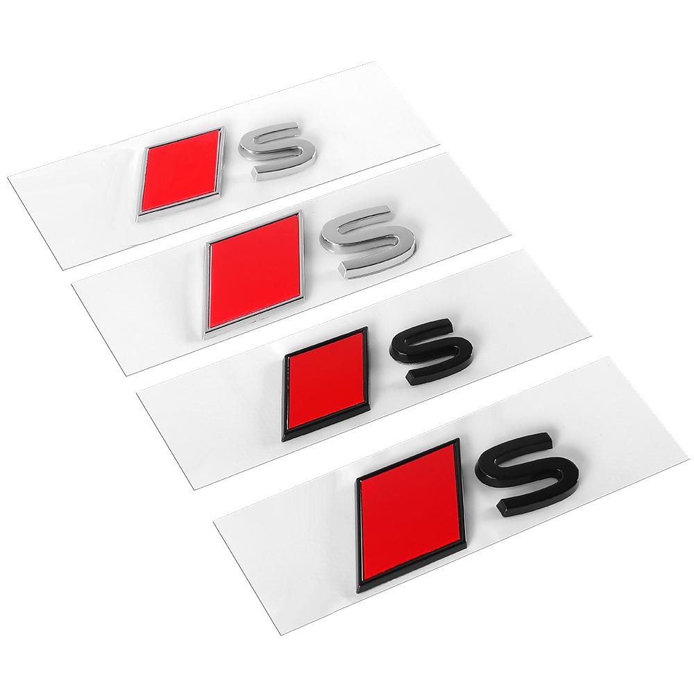 New For T Sline S3 S4 S5 S6 S7 S8 Aalloy Car Rear Trunk Badge Stickers Auto Tail Logo Modification Accessories Emblem Decor Decal