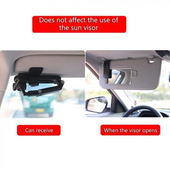 Sun Visor Car Mount Phone Holder GPS Rearview Mirror 360 Degree Mount Adjustable