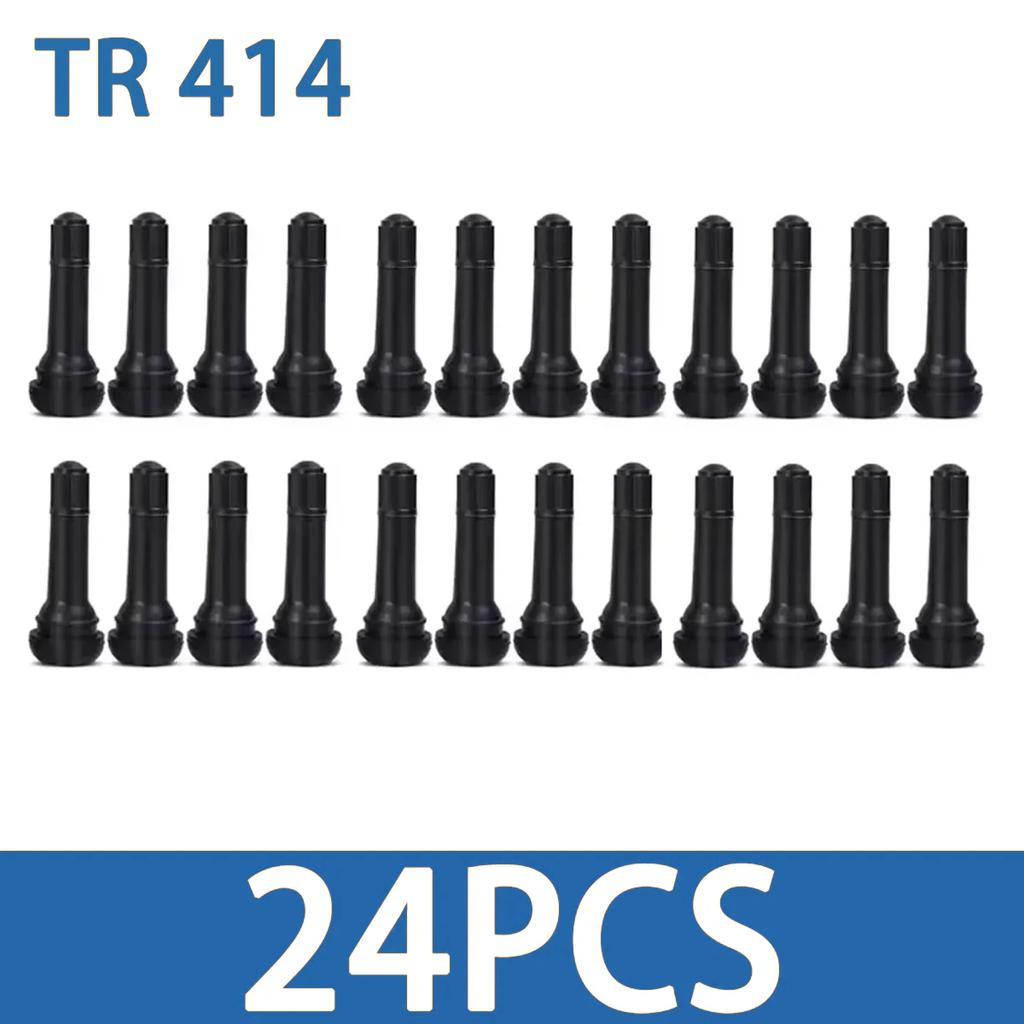 4/8/10/24/50/100PCS TR413 TR414 Tire Valve Stem Rubber Car Motorcycle Wheel Valve Core Replacement Auto Tire Repair Accessories Stem Caps1