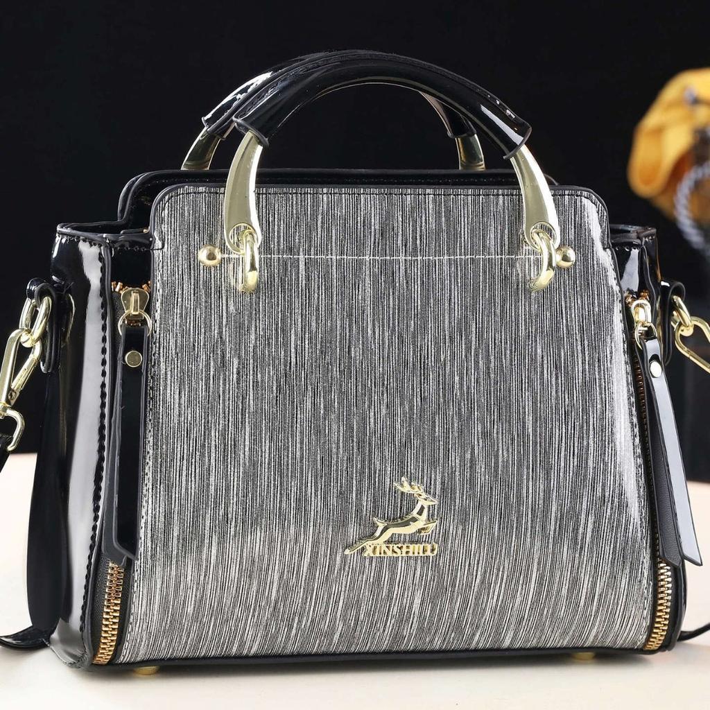 2026 New European and American Style Patent Leather Handbag Women's Fashionable Versatile Crossbody Bag