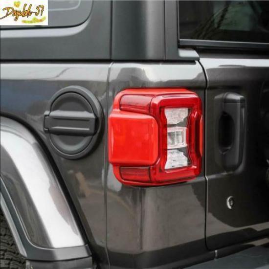 Red For 2018- Jeep Wrangler JL ABS Rear Tail Light Lamp Cover Trim Decor New