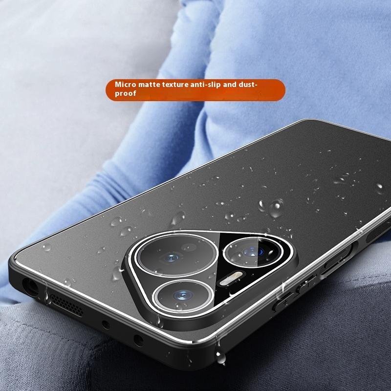 

For Huawei Pura 70 Pro/70 Pro+ Case PC+TPU Matte Back Phone Cover with Lens Film Grey