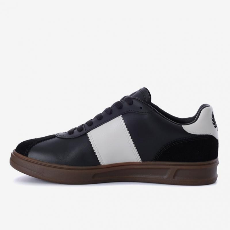 Fred Perry B4 Leather Suede Black Sneakers Sfpm2519314