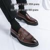 Men's Summer Slip-On Leather Loafers - Casual, Thick Sole, Height-Boosting Moccasins