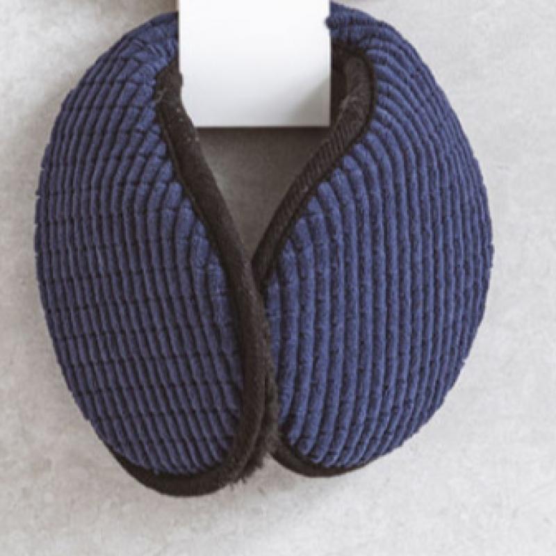 Daiso Solid Color Golden Earmuffs Navy