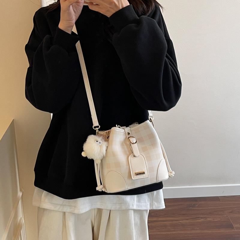 Tasche Damen Kariert Neu Pendler Schultertasche Vielseitige Umhängetasche