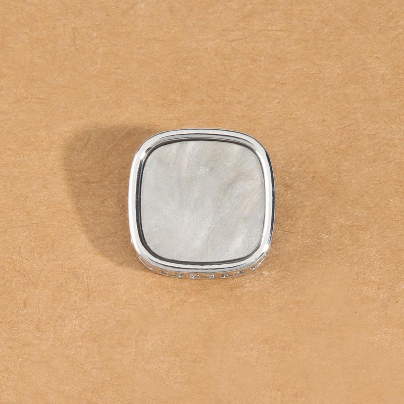 

10 шт. квадратных металлических пуговиц, высококачественная одежда, пиджак, костюм, пуговицы, аксессуары, универсальная золотая пуговица, маленькая silver [diagonal 24mm]