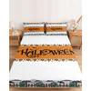 Halloween Pumpkin Pattern Mattress Three-Piece Digital Printing Mattress Bedding Set Adult Children