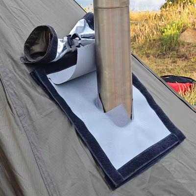 Anneau de protection pour cric de poêle de tente Kit ignifuge anti-brûlure pour cheminée