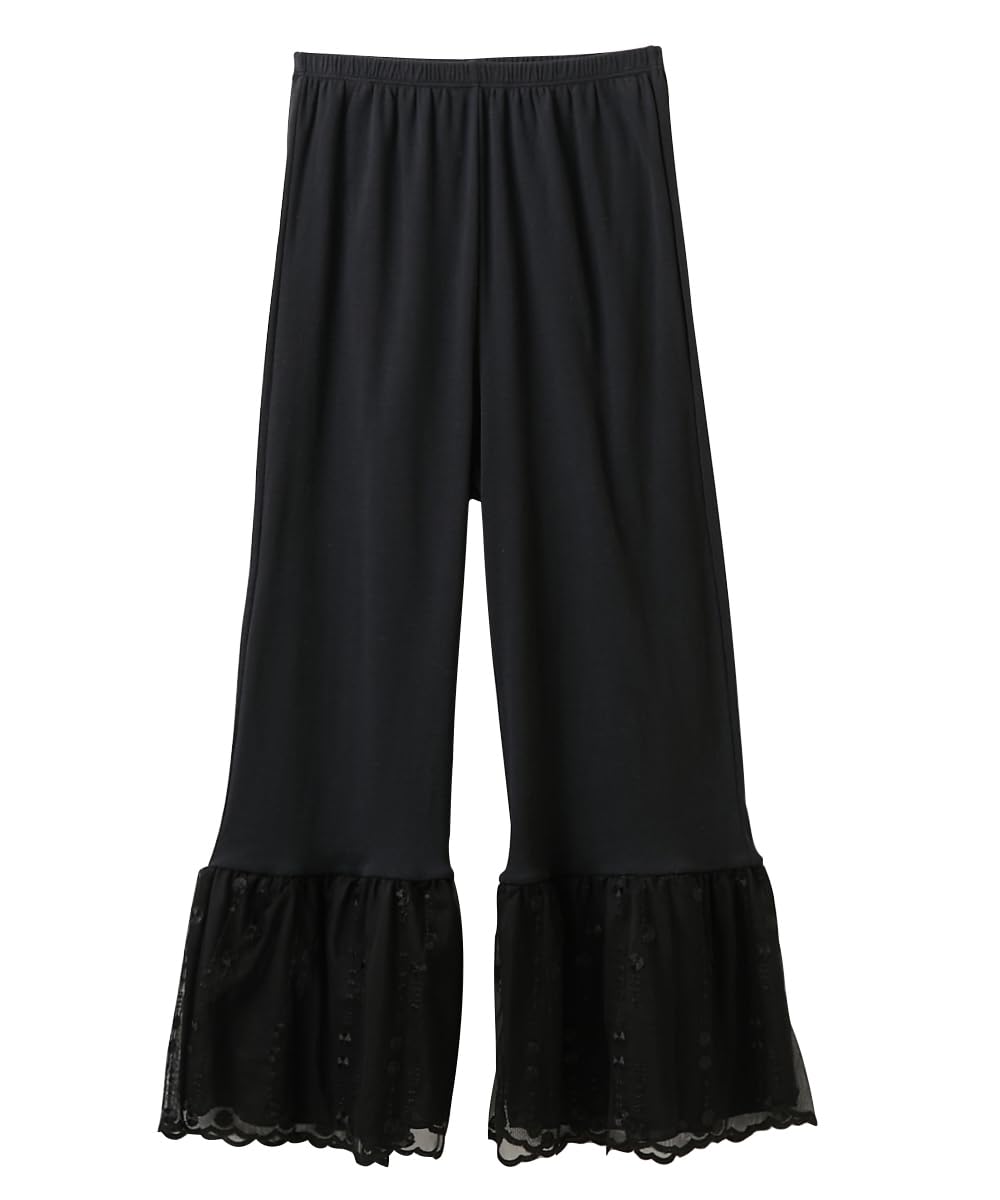

Petticoat and long pettipants with lace LL [Nissen] pettipants, 100% cotton, hem, black, чорний